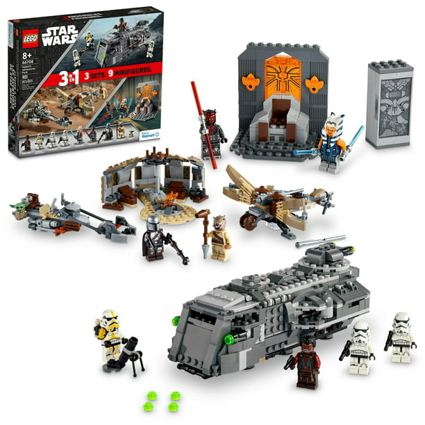 LEGO Star Wars Galactic Adventures 66708, 3-in-1 Building Toy Gift Mandalorian Trouble on and Imperial Armored Marauder and Clone Wars Duel on Mandalore - Walmart.com