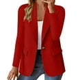 thumbnail image 2 of Zshosam Blazers for Women,Womens Casual Suit Collar Blazer Business Open Front Work Office Jacket Cardigan( Red,L), 2 of 5