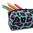 thumbnail image 2 of Pen+Gear Animal Print Pencil Pouch with Leopard Spot Design in Lilac Polyester, 2 of 6