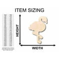thumbnail image 2 of Unfinished Wood Flamingo Silhouette - Craft- up to 46" DIY 18" / 1/8", 2 of 3