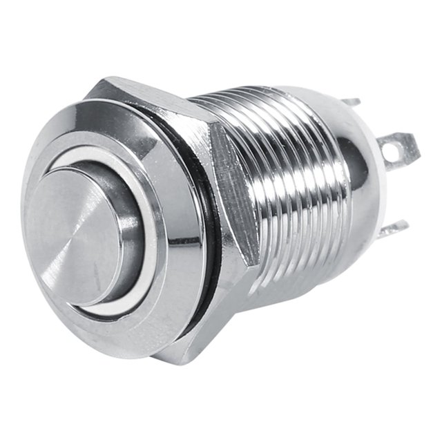 Led Push Button Switch, Led Momentary Button Switch, High-Grade Appearance Anti Dust For Longstanding Press For Outdoors Use Industrial Led Power Push Button