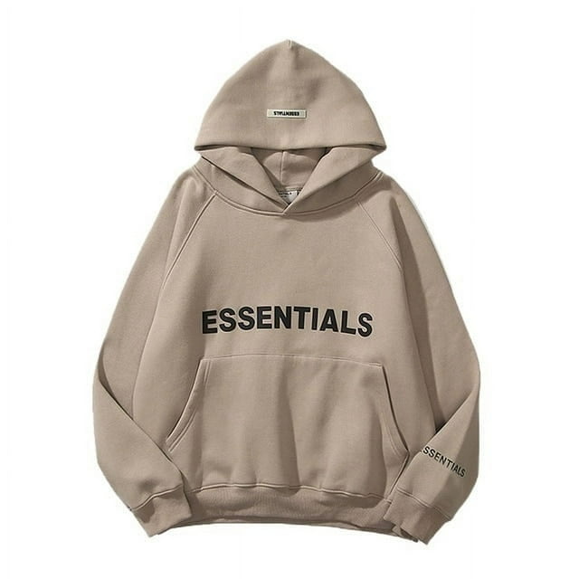 CNKOO Essentials Chandail à Capuchon pour Hommes et Femmes Hip-Hop de Rue Chandail Molletonné Lettres Réfléchissantes Imprimées Molleton Super Dalian Chandail à Capuchon Mode