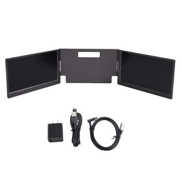 Laptop Dual Screen,Triple Portable Monitor 14in Laptop Screen Extender Triple Portable Monitor Enhanced Durability