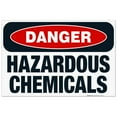 thumbnail image 1 of Danger Hazardous Chemicals Sign, OSHA Danger Sign, 24x36 Corrugated Plastic, 1 of 1
