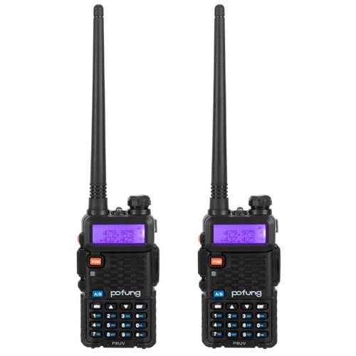 Pofung 2PCS P8UV Walkie Talkie with FCC/CE Standards, GMRS Dual Power Tube 1800mAh Battery image picture