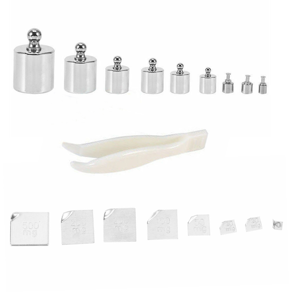 17Pcs Digital Scale Calibration Weight 10mg100g Stainless Steel