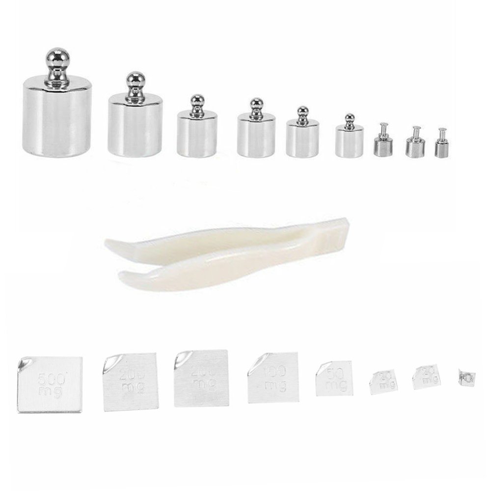 17Pcs Digital Scale Calibration Weight 10mg100g Stainless Steel