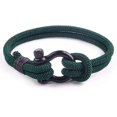 thumbnail image 5 of Nautical Bracelet Handmade Nautical Men's Bracelet with Black Titanium Steel Shackle Men's Rope, 5 of 5