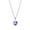 Purple, variant on KDSJSXW Necklaces for Women Trendy Heart of The Sea Necklace Heart Shaped Crystal Collarbone Necklace Decorated With A Heart Sweater Chain Jewelry for Women Silver Jewelry Set (Silver,One Size)