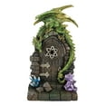 thumbnail image 2 of Fantasy Green Dragon With Wyrmling Perching On Door Arch LED Light Figurine, 2 of 9