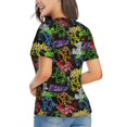 thumbnail image 2 of Goofa Game Joysticks Pattern Women's Slim-Fit Short-Sleeve V-Neck T-Shirt,Classic-Fit Short-Sleeve V-Neck T-Shirt-Medium, 2 of 5