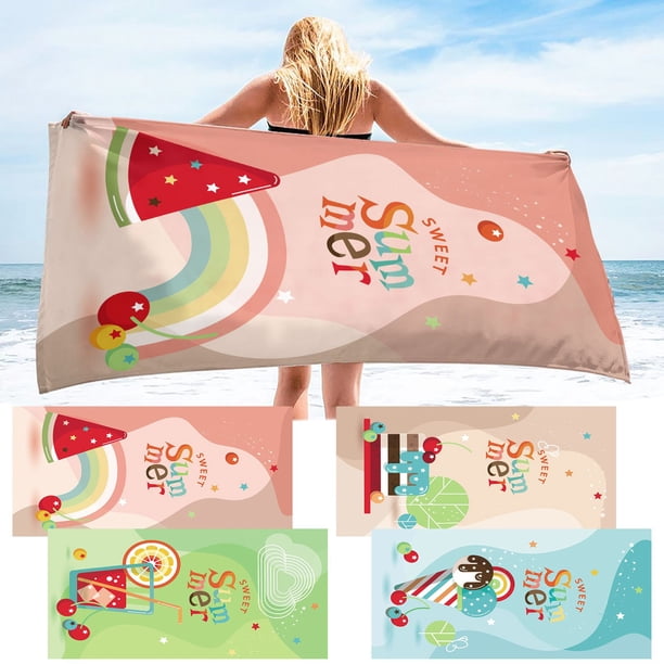 Toalla de playa de microfibra 30x60 pulgadas - Resistente a la arena, de secado rápido y compacta para viajar, piscina, gimnasio - ligera y portátil
