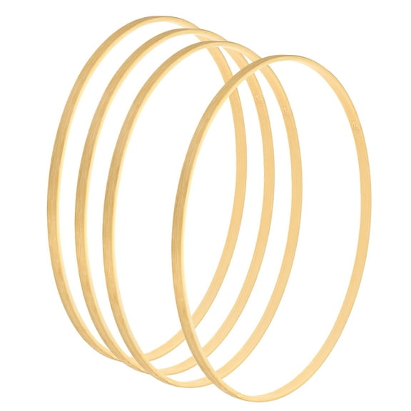 Uxcell 11.8" Wooden Bamboo Floral Hoop Rings for DIY Crafts Wedding Wreath 4Pack