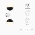 thumbnail image 7 of Stellar 2-Light Wall Sconce Opal Polished Nickel, 7 of 7