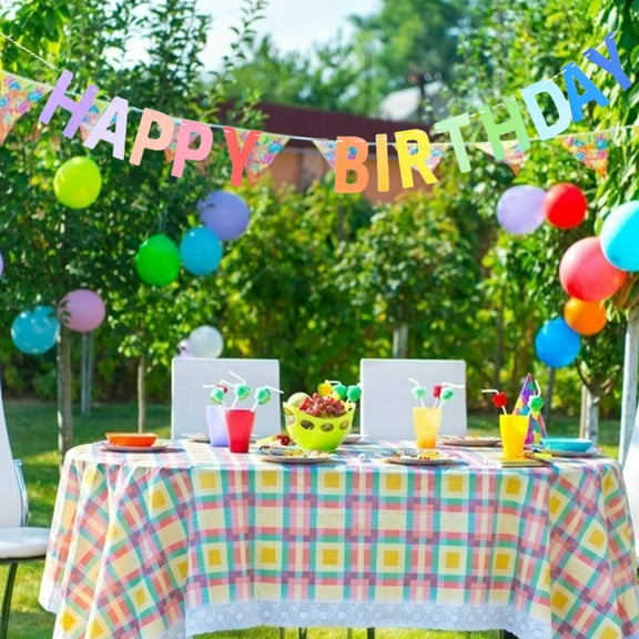 PTOOTP Cute Birthday Party Gar Multi-Colored Paper Festive Decoration 1Set