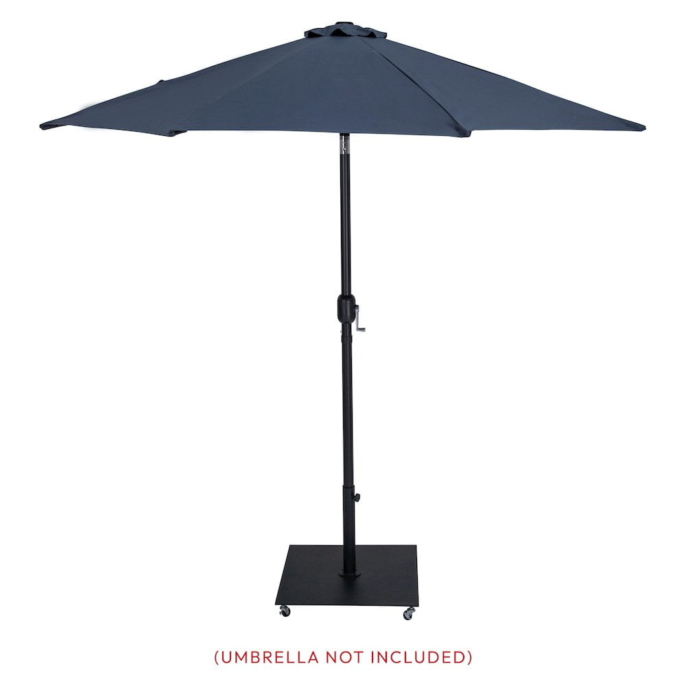 Meridian Furniture Belize Black Steel Patio Umbrella Base