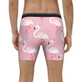 thumbnail image 4 of Salouo Flamingo Pattern Men's Boxer Briefs, Soft & Breathable Underwear Elastic Waistband Briefs for Men,1-Pack, 4 of 7