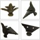 thumbnail image 4 of 12 piezas de patas protectoras de esquina, pata de esquina de metal decorativa, patas de caja de almacenamiento antiguas, patas de muebles, con tornillos, para decoración de caja de madera en relieve, 4 of 5