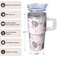 thumbnail image 3 of Flamingo Coffee Tumbler with Handle 20OZ Stainless Steel Insulated Mug Cup Leak Resistant Double Wall Vacuum Keeps Drinks Hot Cold Gifts for Women Girls on Birthday Christmas Summer, 3 of 6