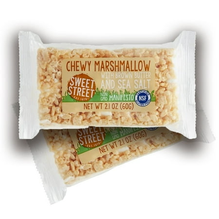 Sweet Street Chewy Marshmallow with Brown Butter & Sea Salt Manifesto Bars, Individually Wrapped, 5 Count, 2.1 oz