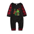 thumbnail image 3 of Conjuntos de pijamas navideños familiares a juego Grinch 2024, pijama de Grinch con parte superior y pantalones de pijama a cuadros, pijama de Grinch para niños y adultos para la familia, 3 Meses, 3 of 5