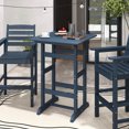 thumbnail image 4 of Costway Outdoor Bar Table All Weather HDPE Patio Table with Wood Grains Bistro Table Brown, 4 of 10