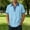 c01Blue, variant on Denim Shirt Men Short Sleeve Shirts Button Collared Color Block Shirts Patchwork Denim Tops Casual Fashion Oversized Shirt Blue S