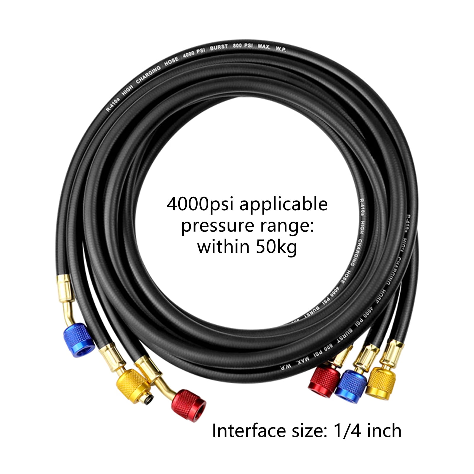 Refrigerants HVAC Manifolds Gauges Hose ,Charging Hoses with Valves for HVAC R22 R502 R1234YF