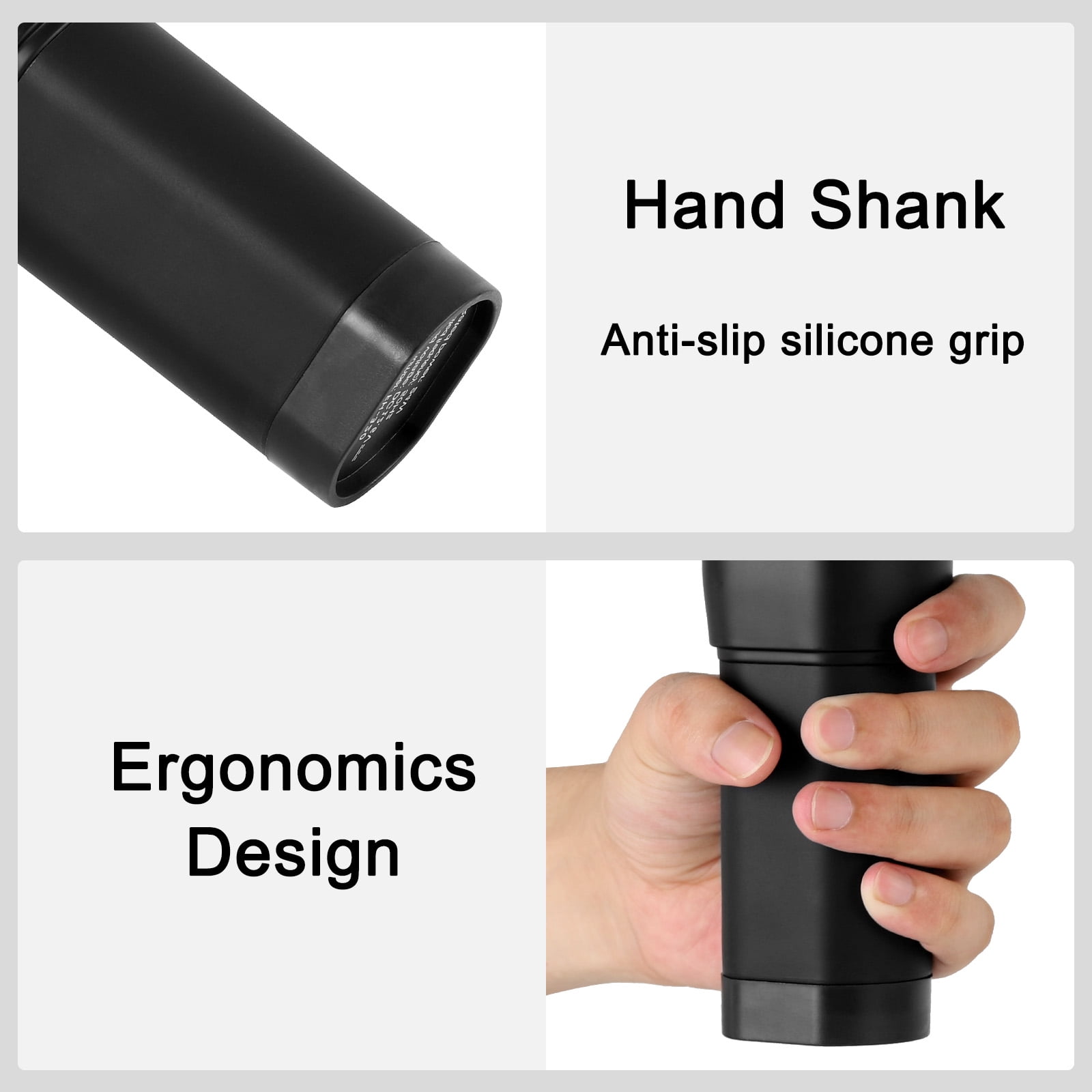 6 Speeds Standard Range Ergonomic Massage Gun - Stealth Black, 2020