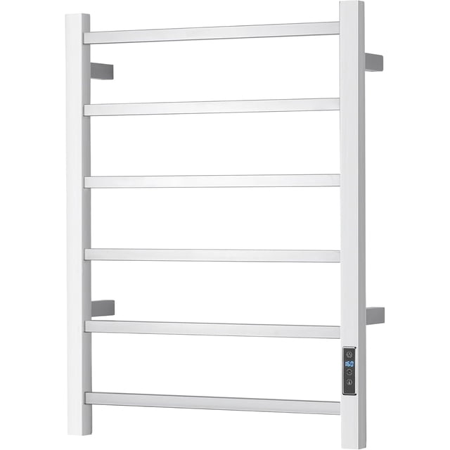 Electric Towel Warmer - Wall Mounted Bathroom Heated Towel Rack Plug-in Design &; Brushed Stainless Finish Gold
