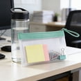 thumbnail image 4 of Compact TPU Frosted File Storage Bag, A6 Size, Waterproof Zippered Document Organizer for Office, School, Travel - Lightweight Tote for Documents, Reports, and Check Records, 4 of 6