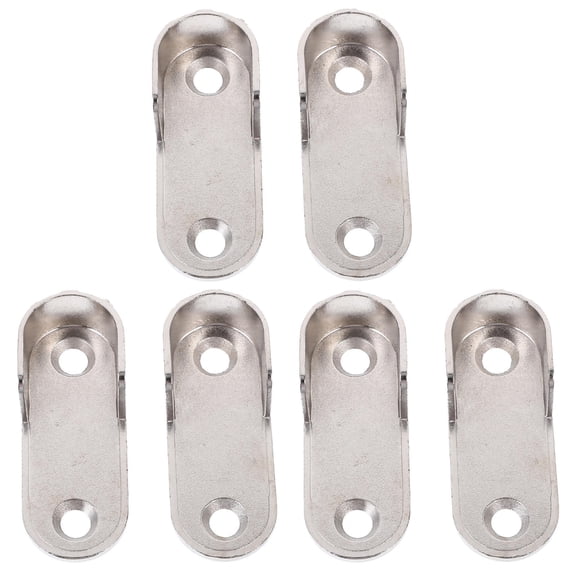 Hemobllo 6-Pack Alloy Closet Rod Brackets, Easy to Install for Bathroom, Closet, and Storage Solutions