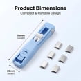 thumbnail image 7 of Portable Binder Clip Stapler,Reusable Handheld Paper Clam Clip Dispenser with 50 Reusable Clips,4.6 Inch Portable Handheld Stapler,Mini Push Stapler Clamp Staplers for Office Home Documents,Blue, 7 of 7