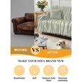 thumbnail image 5 of Green Waves Stripes Couch Cover for Dogs, Vintage Minimalist Lines Texture Washable Sofa Covers Slipcover for Pets Dogs Futon Cover, Couch Recliner Covers, Oversized Chair Slipcover 71"x91", 5 of 9