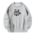 thumbnail image 2 of Sudadera para mujer, Tops informales con estampado, ropa holgada y elegante, sudadera con cuello redondo para calle, vacaciones, deportes, compras , SG, 2 of 10