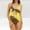 Yellow, variant on Hvot&aat Women's Y2K Print Strappy Back Swimsuits Sexy Deep V Neck Sleeveless Spaghetti Straps Swimwear Hollowed Out Wrap Tie Bathing Suit