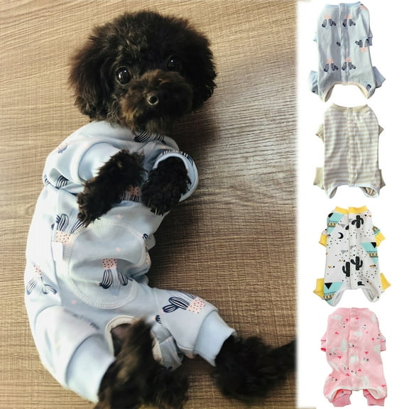 Meidiya Dog Surgical Recovery Suit Abdominal Wound Protector After Surgery Wear E-Collar Alternative for Dogs Home Indoor Dog Pajama Suit