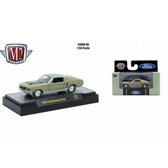 M2 Machines 1:64 Detroit Muscle R86 1968 Ford Mustang Gt 302