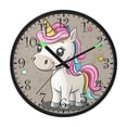 thumbnail image 2 of Voice Activated Clock with Glow Light 12 Inch Large Silent Wall Clock Battery Operated for Home Decor Cartoon Unicorn, 2 of 8