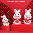 thumbnail image 3 of Ruiboury Zodiac Big Ear Rabbit Car Ornament Creative Cute Shaking Head Car Ornament, 3 of 8