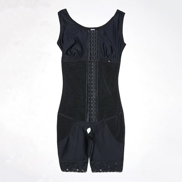Lolmot Women Full Body Suit U-Neck Vest Breasted Surgeries Lace Stitching  Compression Garment Shapewear Bodysuit