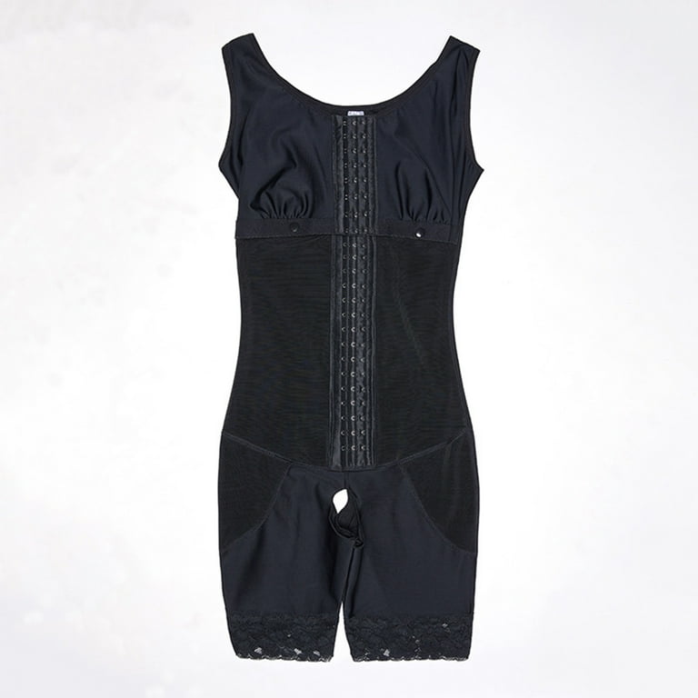 SBYOJLPB Women's Shapewear Women Full Body Suit U-Neck Vest Breasted  Surgeries Lace Stitching Compression Garment Shapewear Bodysuit Black  10(XL) 