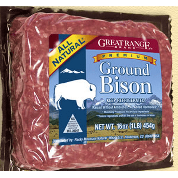 90 Lean / 10 Fat, Ground Bison, 1 lb