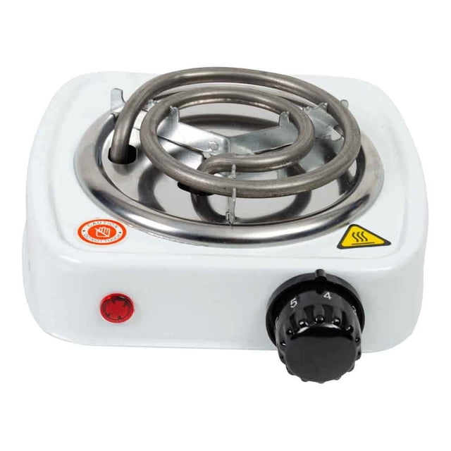 Parrilla eléctrica 1 quemador mini espiral 500W blanco