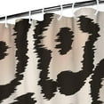 thumbnail image 3 of Beige and Black Leopard Pattern Shower Curtain 36"x72" ,Bathroom Decorative Shower Curtains Set with 12 Hooks,Modern Waterproof Washable Shower Curtain, 3 of 6