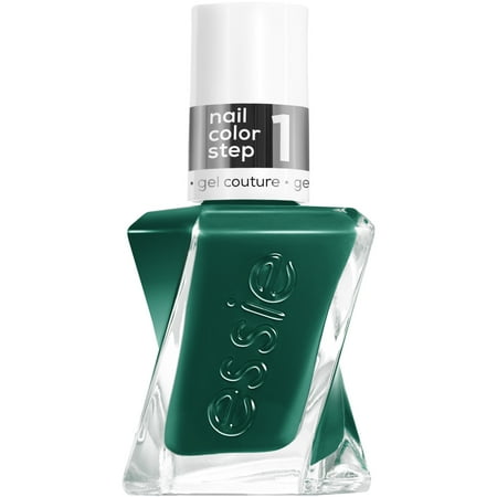 gel couture by essie gel-like nail polish, vegan, green, In-Vest In Style, 0.46 fl oz