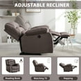 thumbnail image 4 of Bonzy Home Fauteuil Inclinable Électrique pour Grande Taille, Fauteuil Simple pour Salon, Brun, 4 of 6