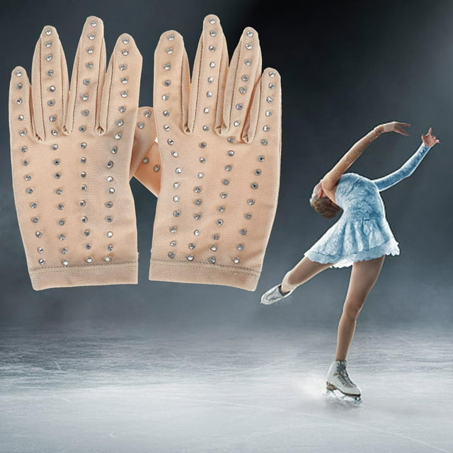 Women's Figure Skating Gloves, Skate Gloves for Show Ice Figure Skating