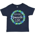 thumbnail image 3 of Inktastic Pop Pop's Favorite Girl Blue Flowers Wreath Girls Toddler T-Shirt, 3 of 5