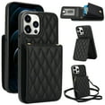 thumbnail image 2 of Crossbody leather wallet phone case suitable for iPhone 13 ,lanyard and kickstand card Solt., 2 of 10